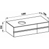 Тумба под раковину LAUFEN IL BAGNO ALESSI ONE c 4 ящиками, 120x33,2x50 см 4.2416.1.097.630.1