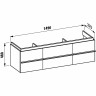 Тумба под раковину LAUFEN PALACE 150x38 4.0135.1.075.463.1